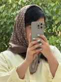 مینی اسکارف زنانه نخی تم سبز ماچا