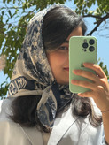 مینی اسکارف نخی زنانه تم سورمه ای
