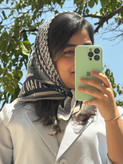 مینی اسکارف نخی زنانه تم سورمه ای